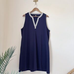 Spartina Hannah Sleeveless Tank Dress XXL Navy NEW NWT